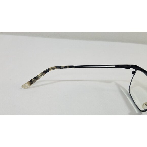 Black Metal Eyeglass Frames With Tortoise Temple Tips 51/17-141 C1 - Picture 5 of 9